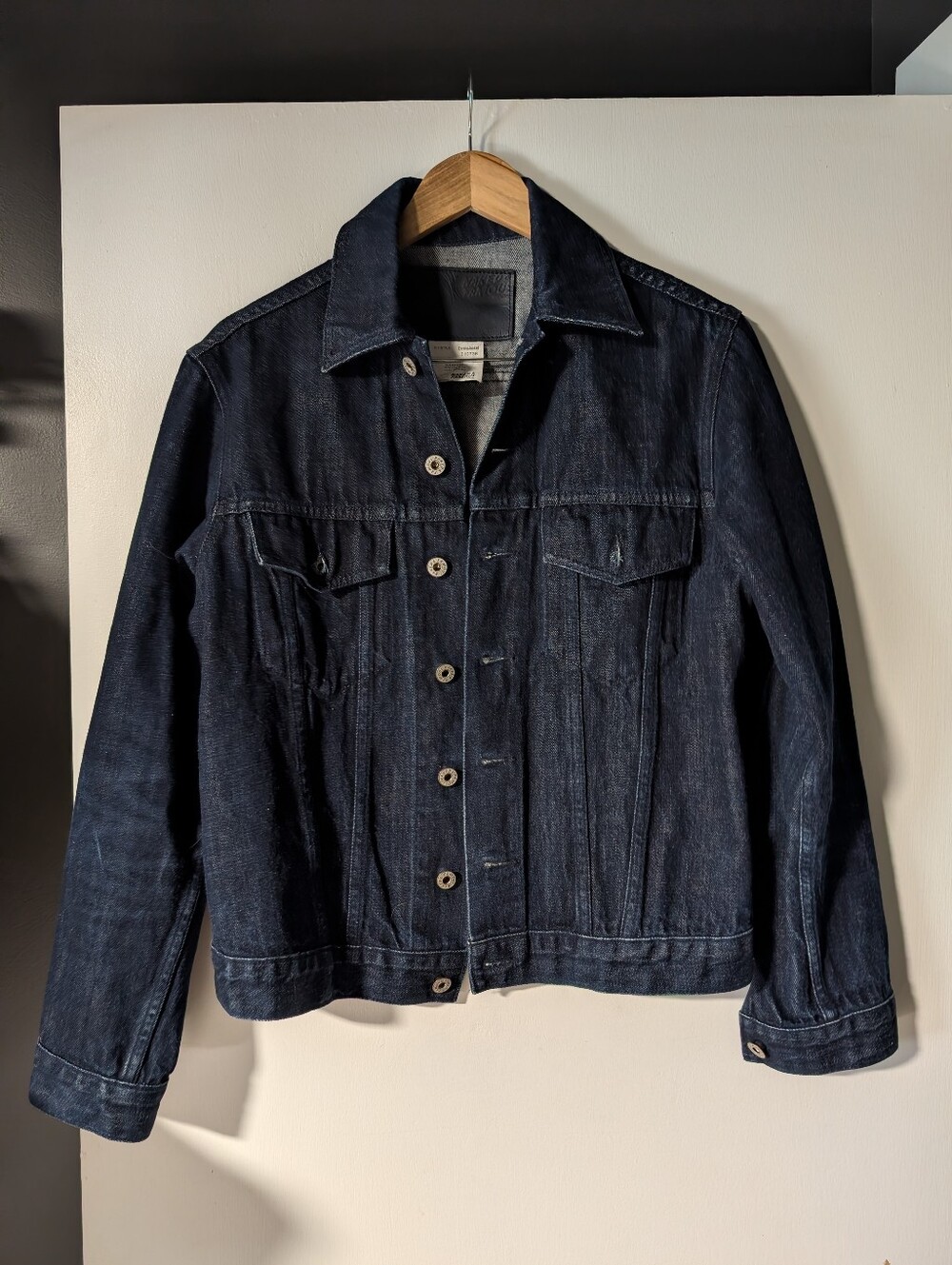 Naked and Famous Denim Jacket Organic Cotton Size Small Men's Workwear
